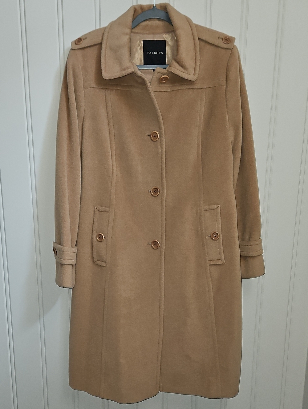 NWT! Talbots Wool Walker Coat Camel Tan Size 16